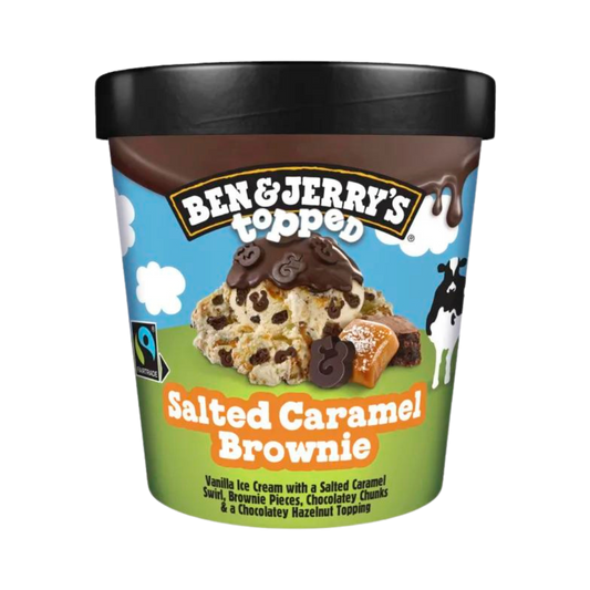 BEN & JERRY'S Topped Salted Caramel Brownie (465ml)