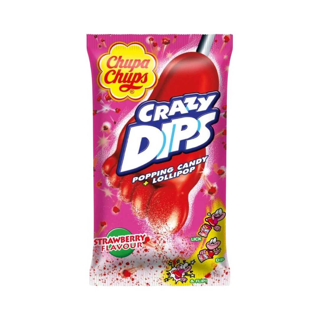 CHUPA CHUPS Crazy Dips Strawberry (14g)