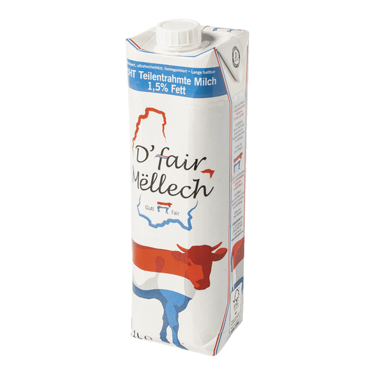 D'FAIR MËLLECH UHT 1,5% Fat (1L)