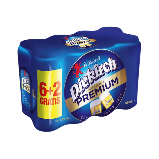 DIEKIRCH Premium Blond Beer 6+2 Gratis Can 4.8 % (8x50cl)