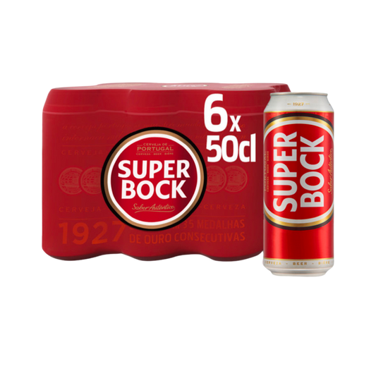 SUPER BOCK Pale Lager Beer 5.2% (6x50cl)