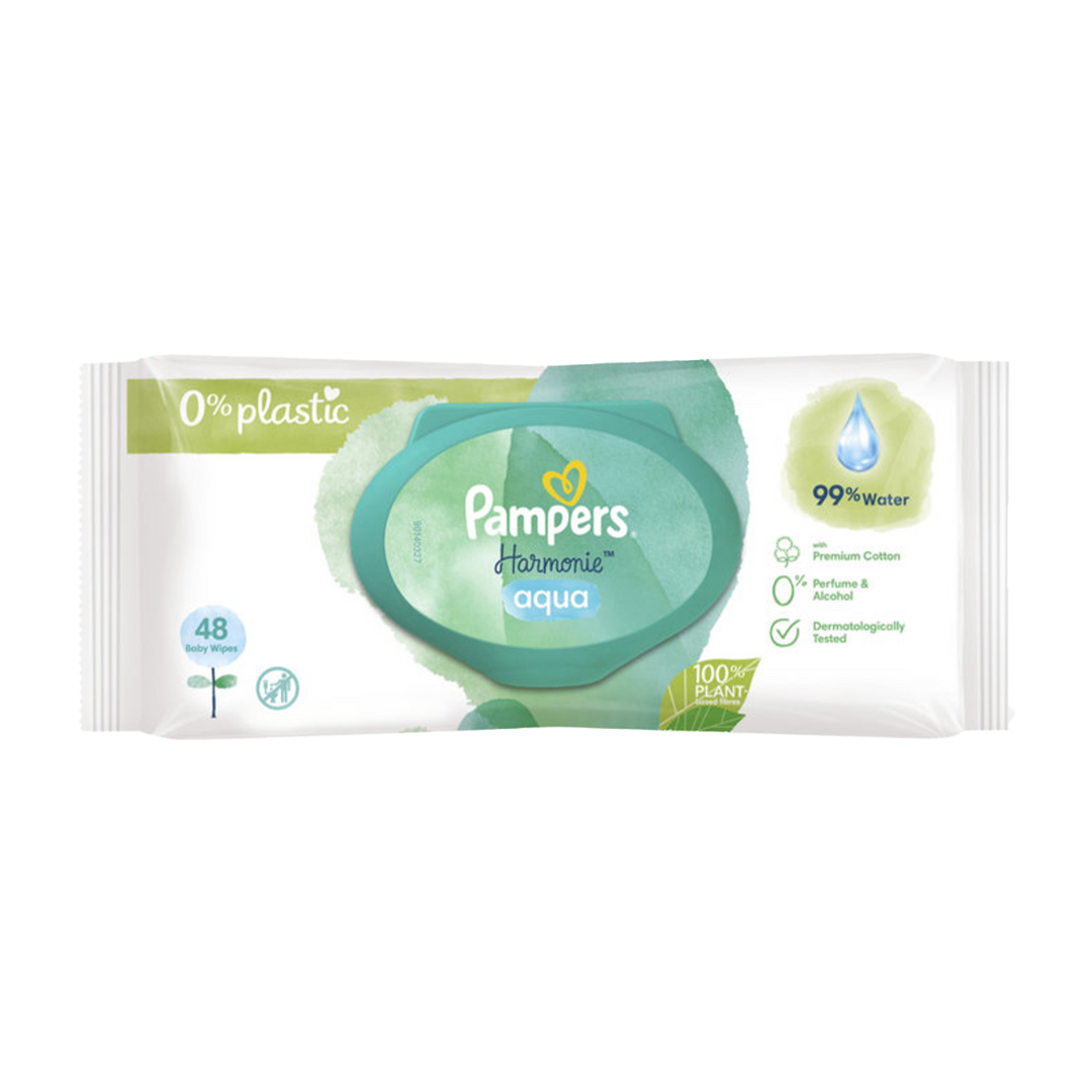 PAMPERS Aqua Pure Baby Wipes (48pc)