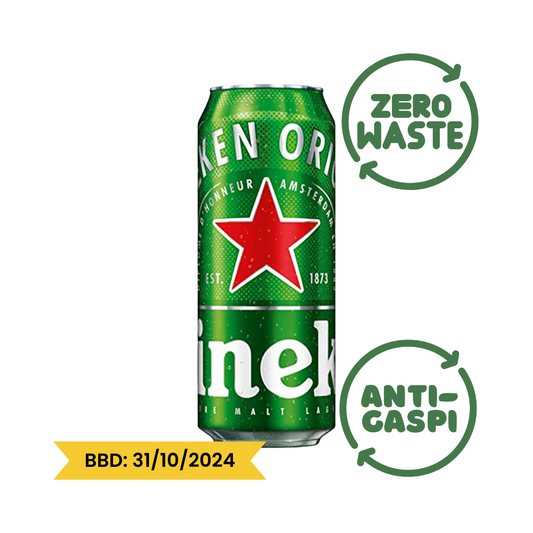 ZERO-WASTE HEINEKEN Lager Beer Can 5% (50cl)