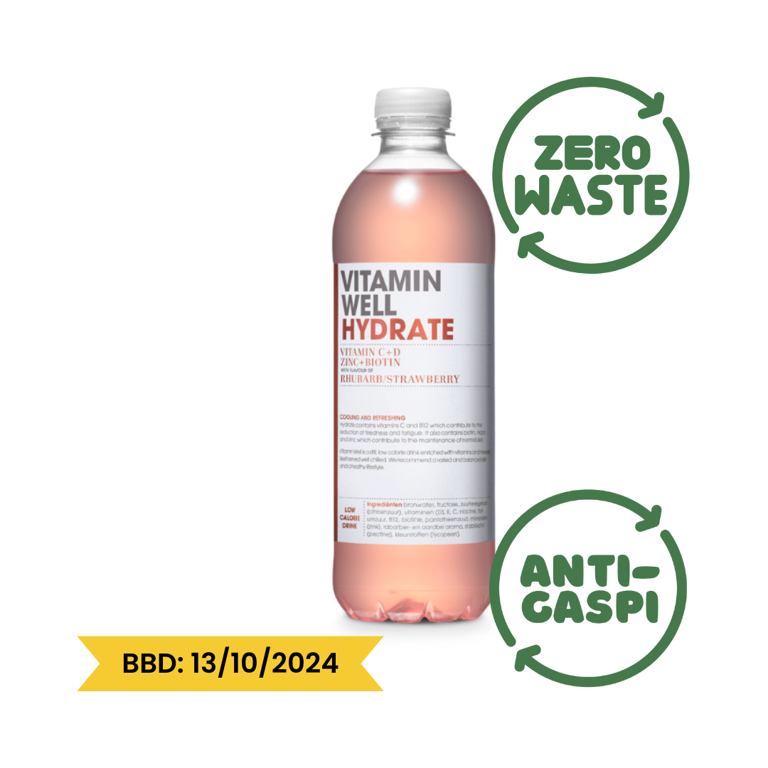 ZERO-WASTE VITAMIN WELL Hydrate Rhubarb / Strawberry (50cl)